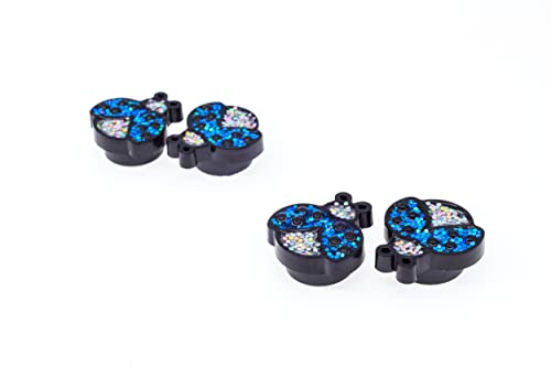 Image of Creathome Blue Ladybug Pattern M6 Machine Screw, 4 Pack with Screws and Washers