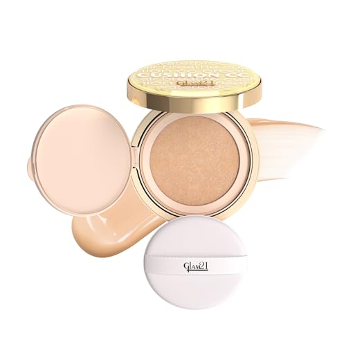 Image of Glam21 Air Cushion CC Matte Foundation Compact | High Coverage Lightweight Foundation for Indian Skin | Long Lasting, Oil Control, Smooth Airbrushed Finish | Travel Friendly Cushion Compact- 11gm (Ivory-01)