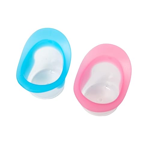 2 peças de copo de lavagem de olhos azul e rosa kit de lavagem de olhos com recipiente de armazename