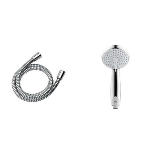 Image of Mira Showers Zest Universal Shower Hose 1.25m - Chrome & Showers Zest Universal 90mm 4-Spray Shower Head - Chrome