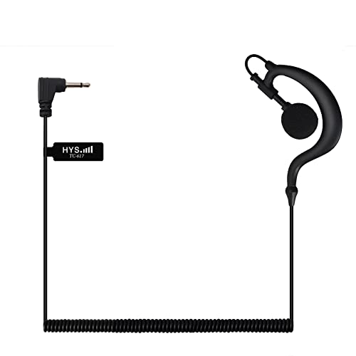 UAYESOK Walkie Talkie   Auriculares con receptor de 2,5 mm, en forma de G, con gancho suave para la oreja, auriculares para Kenwood HYT, Motorola Yaesu Ham, radio de 2 vías, micrófono con altavoz de