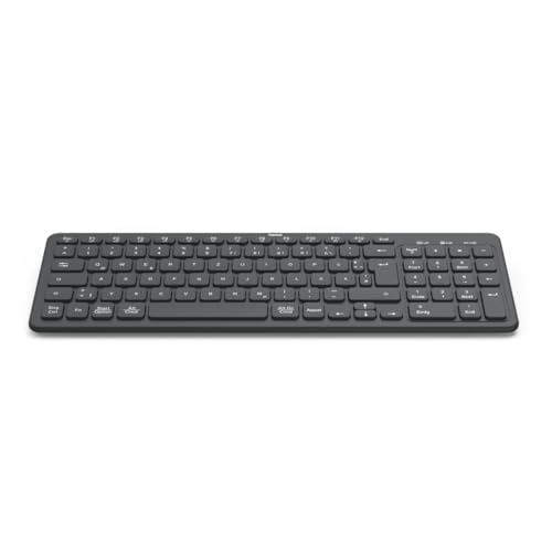 Clavier Allemand QWERTZ Hama WK-300 pour Aménager un Bureau Télétravail sans Fil Épuré