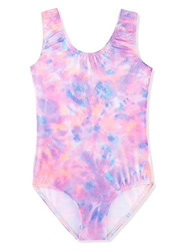 Hoziy Tie Dye Leotards For Toddler Gymnastics 2T 3T 18 24 Months Kids Leo Pink Aqua Blue Bodysuits Shiny Tumbling Outfits Sparkle Athletic Wear #TOP29