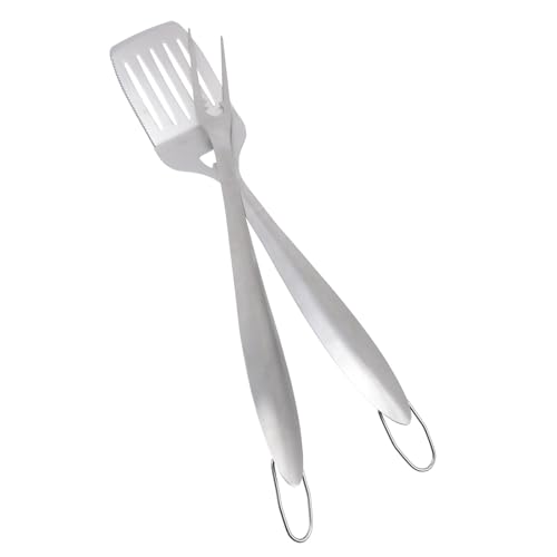 Set de herramientas para parrilla 2 piezas acero inoxidable