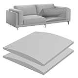 Sofakissen-Unterstützung für schlaffe Sitze, 50 x 50 x 5 cm, Sofakissen, Schaumstoff, Möbel-Sitzstütze, hochdichte Reparaturkissen für Zweisitzer, Stühle und Sofas, verbesserter Komfort, Grau, 2 Stück