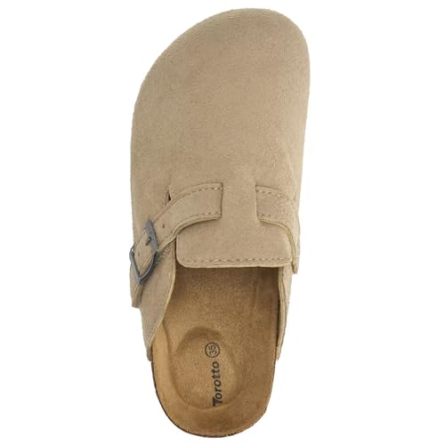 Image of Torotto Kids Clogs Cork Footbed Slippers Arch Support Potato Shoes with Adjustable Strap for Boys Girls
