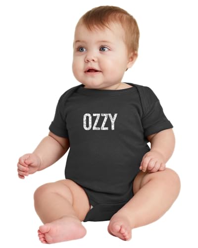 Wild Bobby RIP Ozzy Distressed Name Pop Culture Baby Creeper Boys Girls Infant Bodysuit3