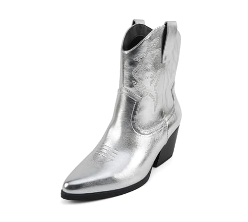 Image of Soda inchBLAZING inch ~ Women Western Bootie Pointe Toe with Low Heel (Wide Fit Available)