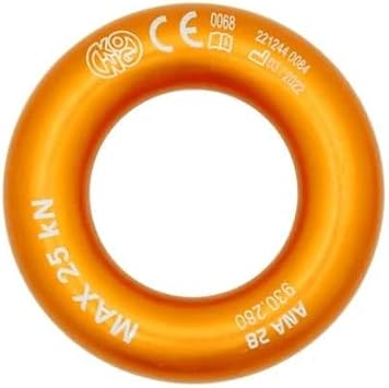 Kong Italy ANA Aluminum Connection Ring Lightweight Climbing and Work Link 25kN Strength Available in 28mm & 46mm