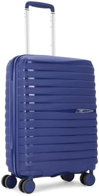 Skybags Cabin Polypropylene Float Max Trolley Bag - Small, 55cms | Premium Hard-Sided Luggage for Travel with Smooth 8 Wheels Double Spinner & Flushed TSA Lock - Blue