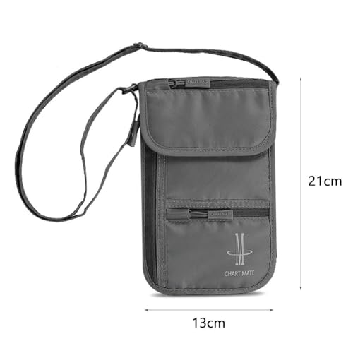 1Pcs Waterproof Portable Nylon Storage Bag Travel Document Card Passport Bag Neck Wallet Money Document Card2