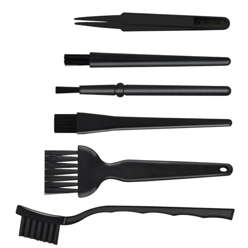 6 Piezas Kit De Limpieza AntiestáTica Con Cerdas De Nylon, Kit Limpieza Teclado, Limpiador Auriculares, Limpieza Camara Fotografica Para Suelos Conductores, Circuitos Impresos, Placas Base