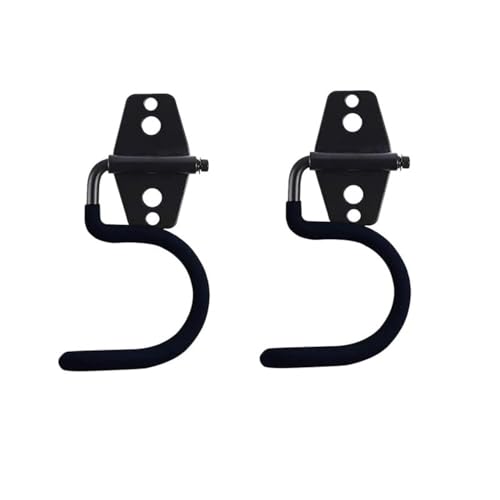 2PCS Garage Hook Heavy Duty Steel Garage Storage Hook, Heavy Duty Hook?Utility Hook and Broom and Mop Holder Wall Mount for Organizing Cleaning Tools, Mops, Garden Tools (S-Type) (Black)