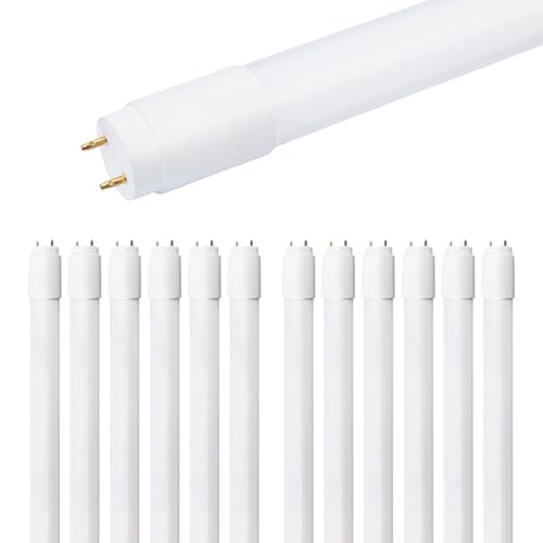 Sylvania 12 Pack SubstiTUBE 48" 15W T8 Linear LED Light Bulb, Bi-Pin Base, Daylight 5000K, Glass, Frosted Finish - (41096) by LEDVANCE - Used condition - CA$72.34