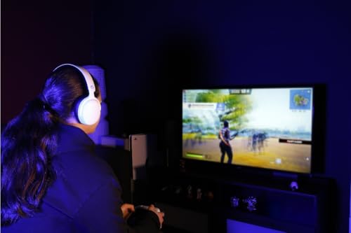 Konix Kabelgebundener ohrumschließendes gamingowy zestaw słuchawkowy do PS5 - elastyczny mikrofon - głośnik 40 mm - kabel 3,5 mm - kabel 1,5 m - biały