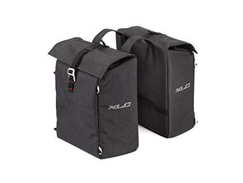Sacs pour adulte XLC BA-S92 anthracite 15x33x37cm : la paire de sacoches vélo