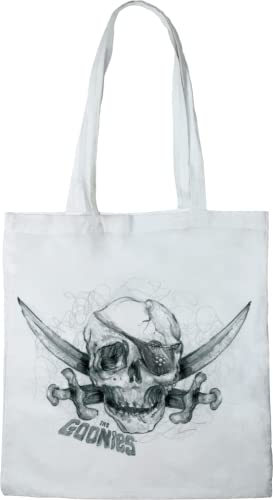 The Goonies TOTE BAG THE SKULL", REFERENCE: BWGOONIBB002, vit, 38 x 42 cm