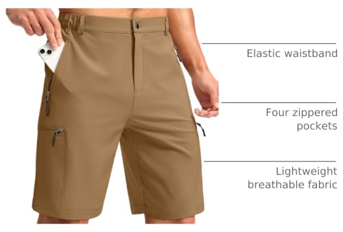 Image of G Gradual Men's Hiking Cargo Shorts 9 inch Quick Dry Lightweight with 4 Pockets