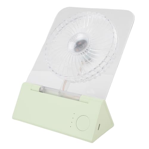 WINH Ventilador de Escritorio, Colorida Respiración de Respiración Magnética Mundial Montado en la Mesa de Aire Fuerte Ventilador Personal para Viajar por Casa (Verde transparente)