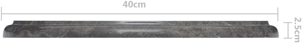 Marble Round Table Top, Replacement Tabletop, Marble Top Indoor/Outdoor Tabletop for Outdoor, Home, Black Ø15.7"x1",-411