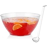 MOLIGOU Plastic Punch Bowl with Ladle, 1.8 Gallon Large Punch Bowl for Parties, Clear Serving Bowl for Salad, Snack, Candy