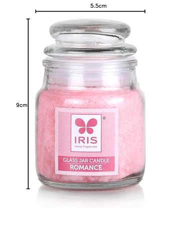 Image of IRIS Home Fragrances Romance Glass Jar Candle- 85Gm- Burn Time 20Hrs