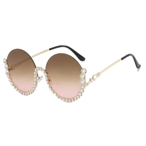 Lunettes de soleil rondes pour soirées et voyages style punk vintage