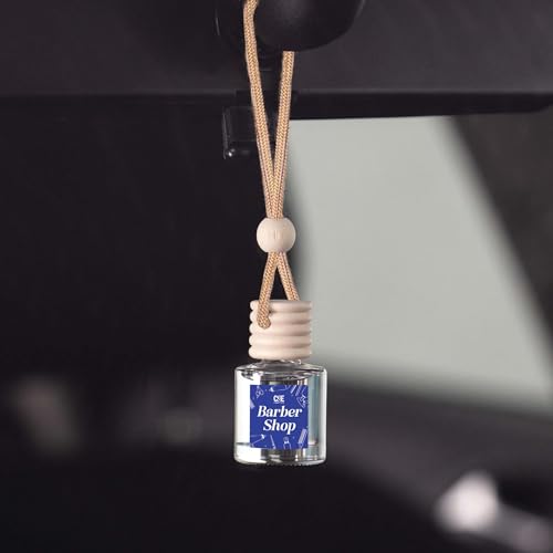 Image of CANDECraftCo Car Air Hanging Fragrance Oil, Car Auto Freshener for Essential Oils, Scents Fragrance Aromatherapy Automobile Diffuser, Long Lasting (Barber Shop)