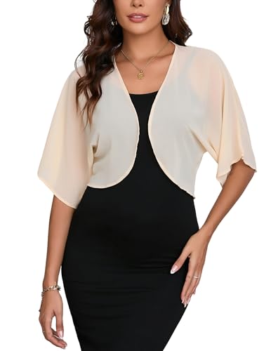Dosieyeo Damen Bolero Chiffon Elegant Bolerojacke Leicht Luftig Jäckchen...