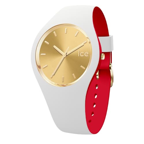 ICE-WATCH - Ice Loulou White Gold Chic - Montre Blanche pour Femme avec Bracelet en Plastique - 022324 (Small)