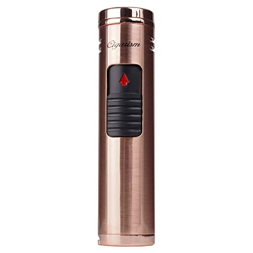 Encendedor Triple Soplete Windproof Color Oro Rosa miniatura 1