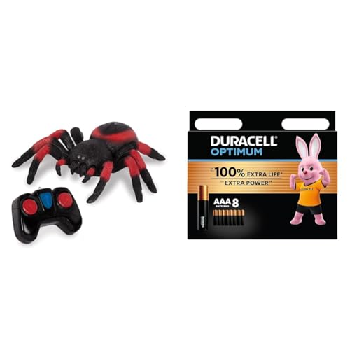 Araignée télécommandée Terra by Battat infrarouge rouge et noire avec 8 piles Duracell AAA