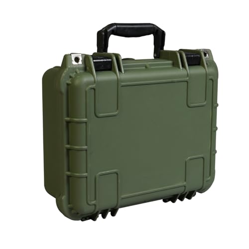 Image of Jack Boss 14x 11.5x 6.5 Inch Hard Case, Portable Weather Waterproof Protective Camera Case with Customizable Foam, Fit Use of Drones, Camera, Equipments, Green