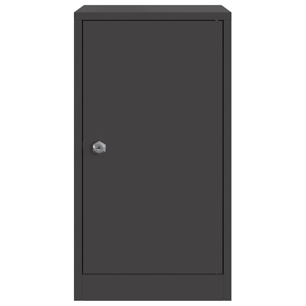 vidaXL Buzón con Almacenamiento con Puerta Negro 30 x 20 x 55 cm Acero