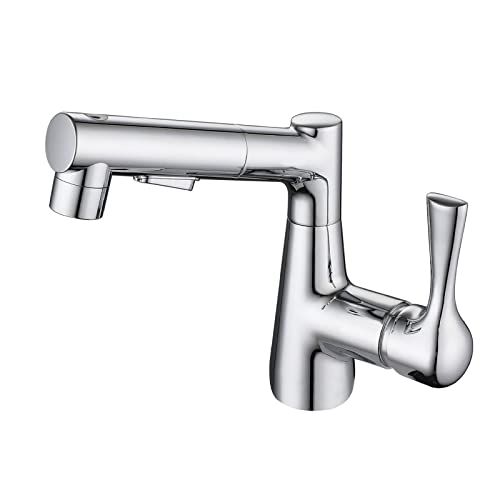 Grifo de lavabo con caño giratorio que elimina las salpicaduras en lavamanos pequeños
