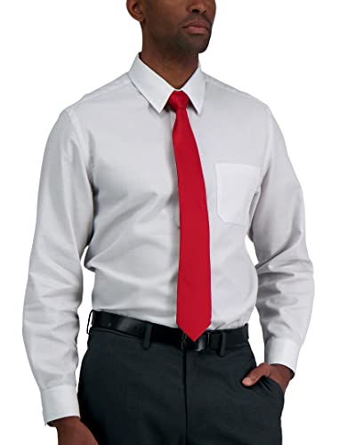 Calvin Klein mens Silver Spun Solid Necktie (Standard and Extra Long Sizes)