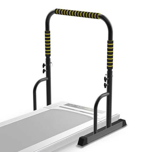 Adjustable Walking Pad Handle only, 19.7 inch Wide, 46 inch Max Height, Black/Yellow by LANGRUI - Used condition - US$41.75