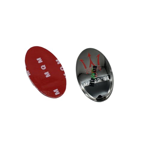 Mioteila fit Mesarati Hood Emblem Front Engine Cover Emblem Hood Mark Badge for Series Accessories (Mase-Hood-All Black)