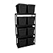 Gracious Living 4 Shelf Fixed Height Ventilated Medium Duty Storage Unit 14 x 32 x 54.5