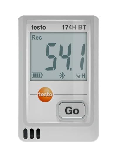 Bluetooth Temperature & Humidity Data Logger with App Connectivity | PDF Report Generation | Ideal for Cold Chain, Warehouses, Labs & Pharma Storage Model: Testo 174H