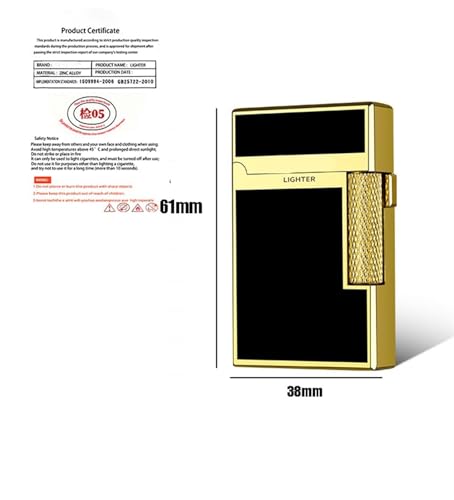 Encendedor de butano metálico tipo flip con doble llama miniatura 6