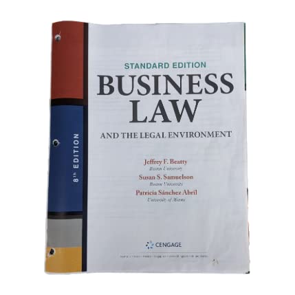 Business Law, Standard Edition (8th Edition), Loose-Leaf Version