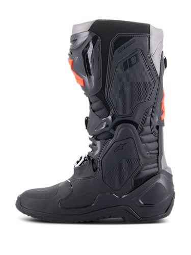 Image of Alpinestars Tech 10 Boots, High-Performance Motocross Boots, CE-Certified, 7, Black /Red Fluo