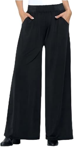 Accent Accessories Solid Black Magic Pantz, Pants for Women, Fashion