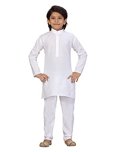 Image of Aarika Boys White Color Kurta Pyjama Set