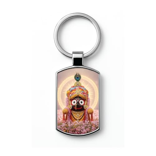 Image of Stylish Metal Keychains with Permanent Glossy Print - Inspirational Quotes & Spiritual Designs - Perfect Key chains for loved ones, Personal Use, Gifts & Return Gifts