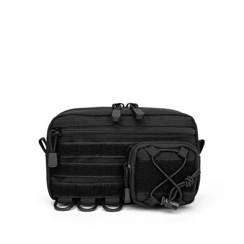 Riñonera táctica para hombre con sistema Molle en color negro talla única