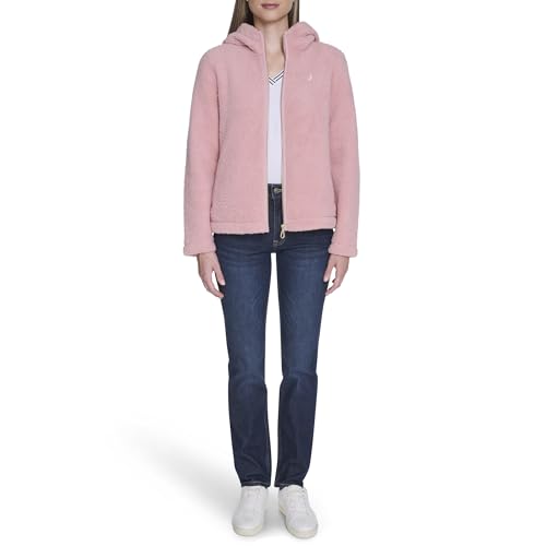 Image of Nautica Women's Solid Sherpa Zipup Hoodie Jacket