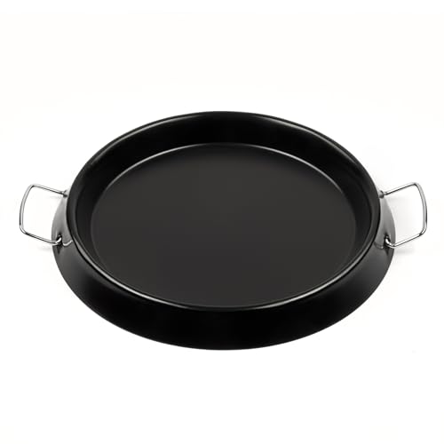 G3 Ferrari G10184 Padella antiaderente per forno pizza G10177 Delizia Anniversary, Maniglie in metallo con rivestimento anti scottatura, Accessorio opzionale, Utilizzabile come Paellera, Nero