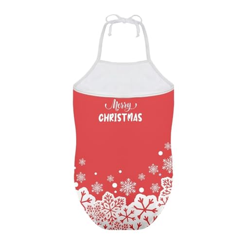 Image of Girls One Pieces Christmas Swimsuit Cute Swimwear Bathing Suits Beach Sport Halter Swimwear Vacation Pool Party Size